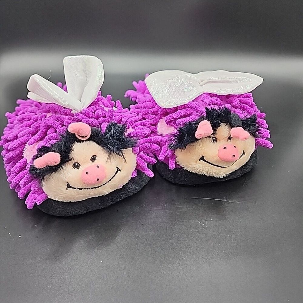 Fuzzy Friends Aroma Home Bee Slippers Purple Slip Resistance Kids Shoes